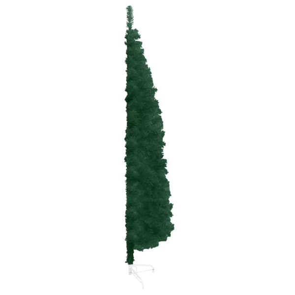 Smal halv plastgran med stativ grön 150 cm