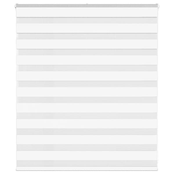 Rullgardin zebra vit 125x100 cm tyg bredd 120,9 cm polyester