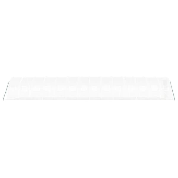 Växthus med stålram vit 42 m² 14x3x2 m