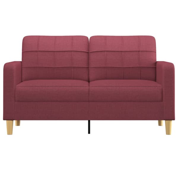 2-sitssoffa vinröd 140 cm tyg