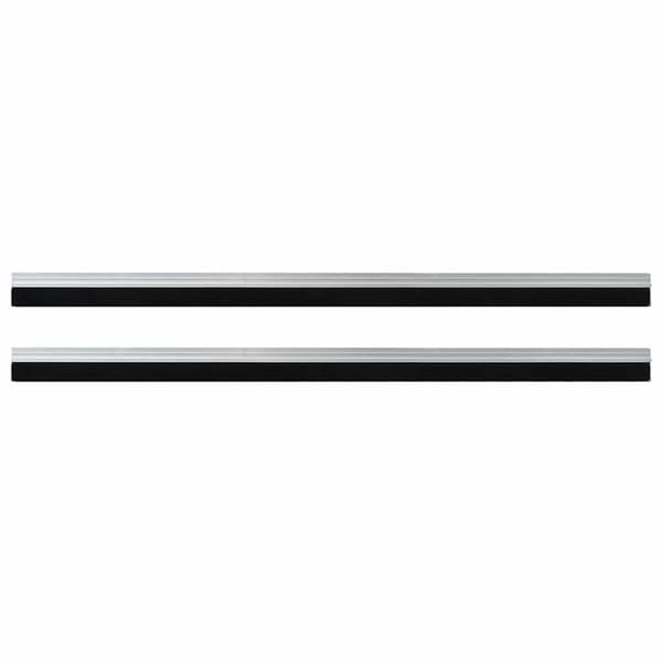 Självhäftande dörrborstlist 2 pcs Silver 100 cm