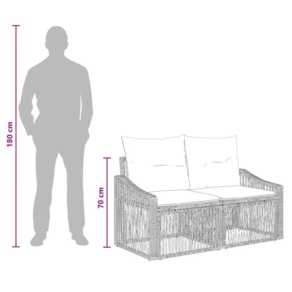 Trädgårdsoffset 5 pcs Grå konstrotting