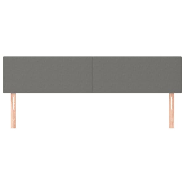 Sänggavlar mörkgrå 160x5x78/88 cm tyg