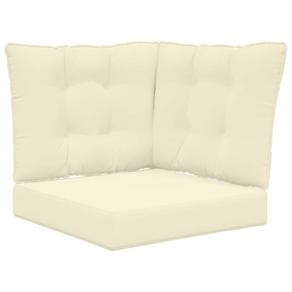 Utomhus Soffa Kudde 3 pcs Kräm Polyester