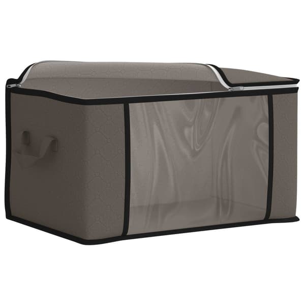 Förvaringslåda med transparent sidofönster 6 pcs Grå