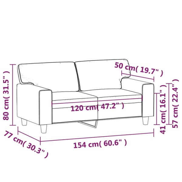 2-sitssoffa cappuccino 120 cm konstläder