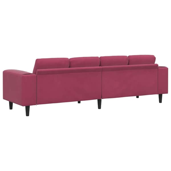 Vardagsrumsoffa Vinröd 250 x 77 x 76 cm