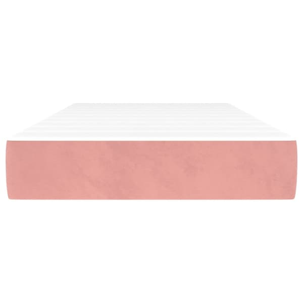 Pocketresårmadrass medium rosa 90x210x20 cm sammet