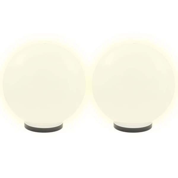 Globlampa LED set 2 st sfäriska 40 cm PMMA