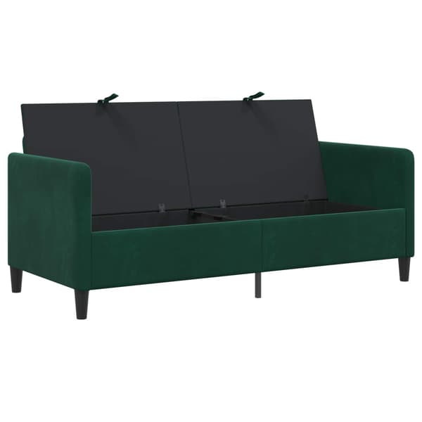 Soffa med förvaring Mörkgrön 172 x 78 x 87 cm Polyester
