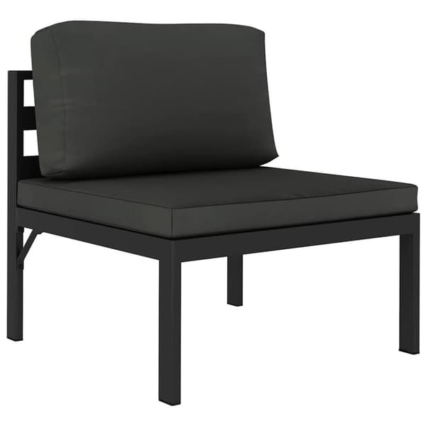 Mittensits till modulsoffa med dynor aluminium antracit