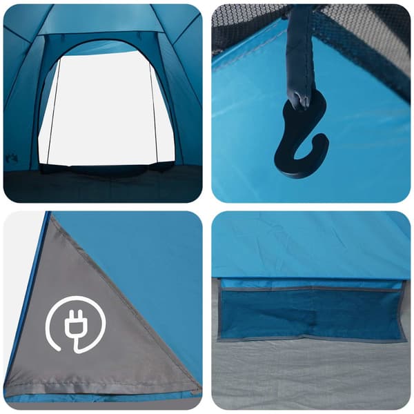 Campingtält med tak Blå 2-manna Polyester och Stål