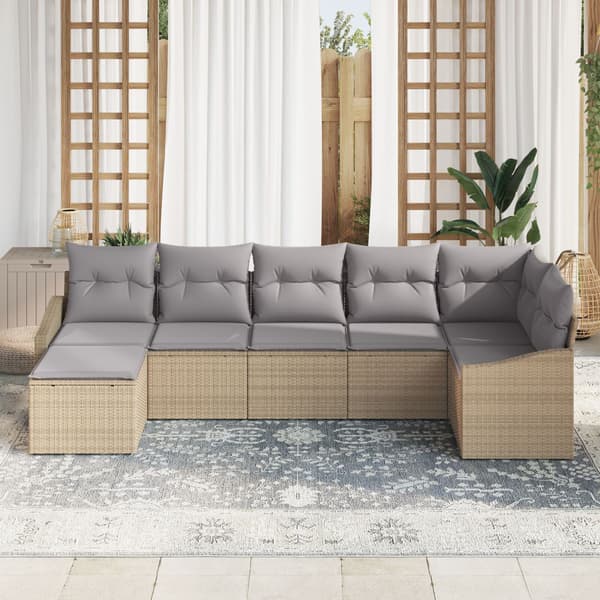 Soffset 7 st Beige konstrotting