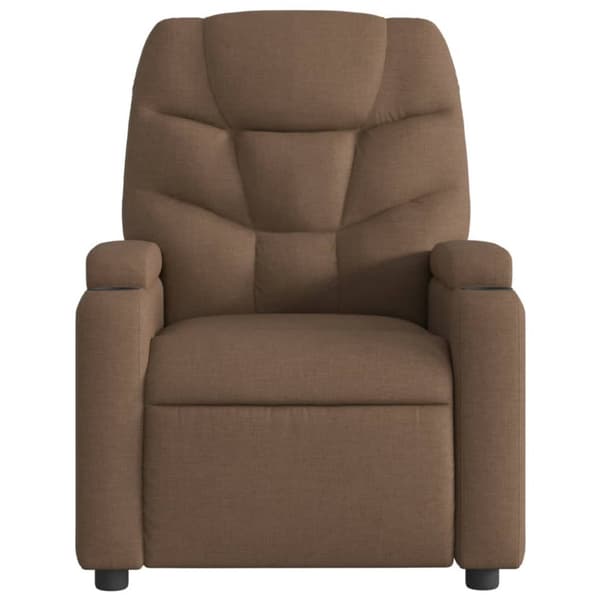 Massagefåtölj brun tyg