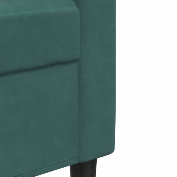 Soffgrupp med dynor 3 delar mörkgrön sammet