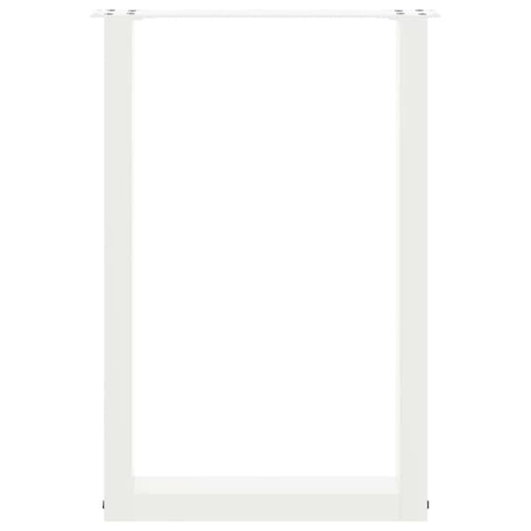 Matbordsben U-formade 2 st vita 50x(72-73) cm stål