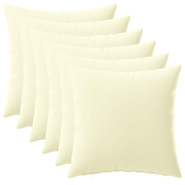 Kuddöverdrag 6 st HEERLEN Gräddvit 30 x 30 cm Polyester