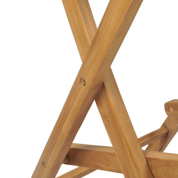 Hopfällbara barstolar 2 st massiv teak