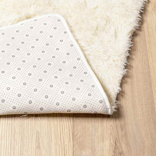 Ryamatta med lång lugg NAVARRA gräddvit 60x100 cm polyester