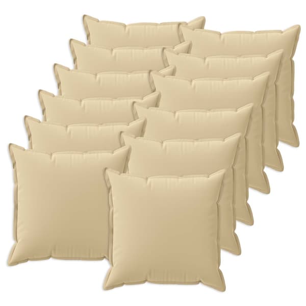 Kuddöverdrag 12 st HOUTEN Beige 45 x 45 cm Polyester
