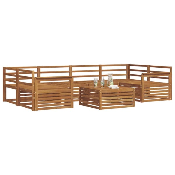 Utomhussoffset 7 pcs Naturfärg