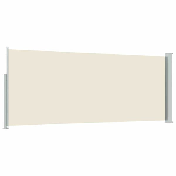Infällbar sidomarkis 120 x 300 cm gräddvit