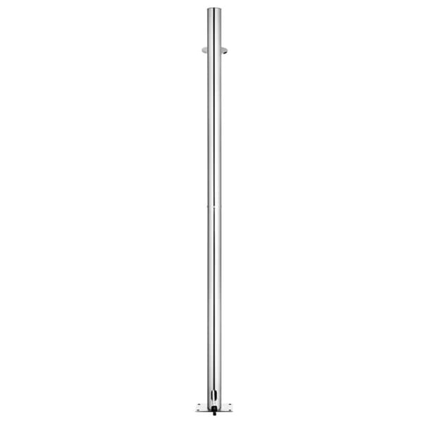 Utedusch 215 cm rostfritt stål
