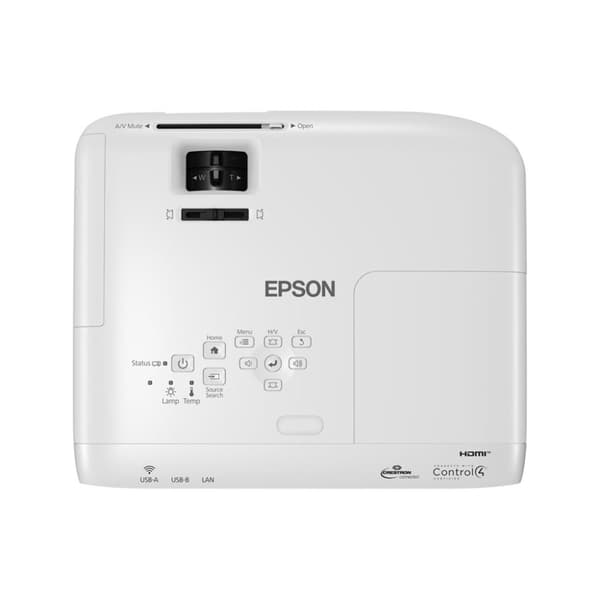 Epson EB-W49 - 3LCD-projektor - bärbar - LAN - vit