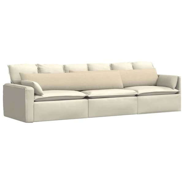 Sofakuddar 2 pcs Kräm 200 x 40 cm tyg