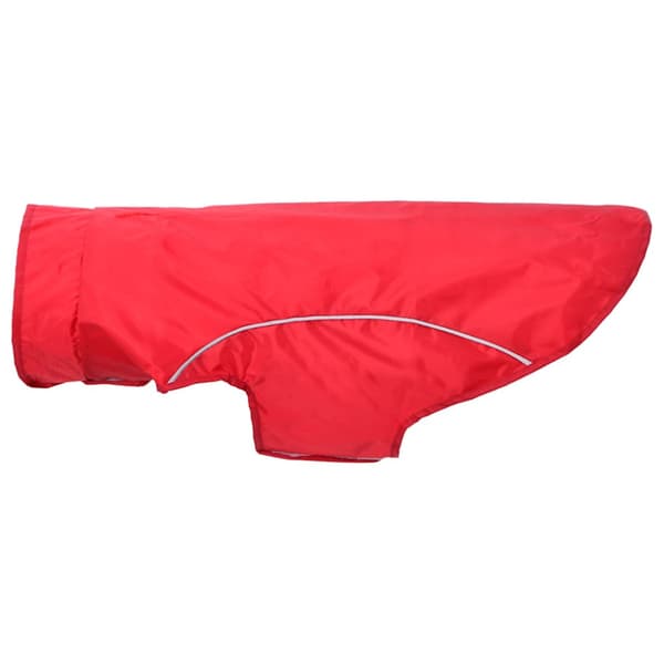 Regnrock för hundar med reflexer polyester röd XL