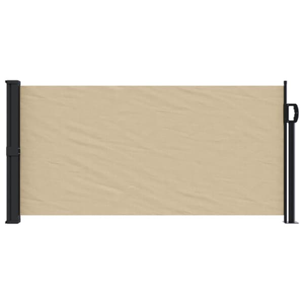 Infällbar sidomarkis beige 100x500 cm