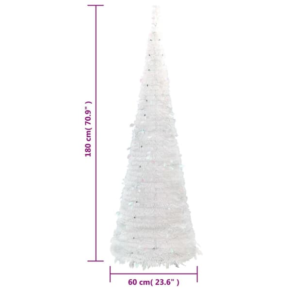 Plastgran pop-up 150 LED vit 180 cm