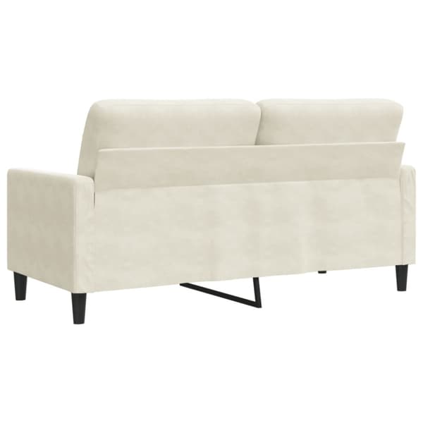 Soffa 2-sits gräddvit 140 cm sammet