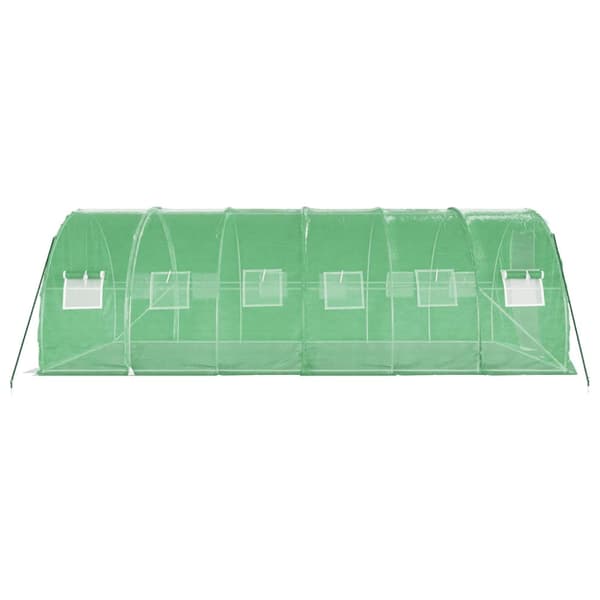 Växthus med stålram grön 18 m² 6x3x2 m