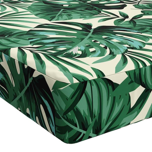 Bänk kudde SOEST 100% Polyester Bladmönster 80 x 40 x 8 cm