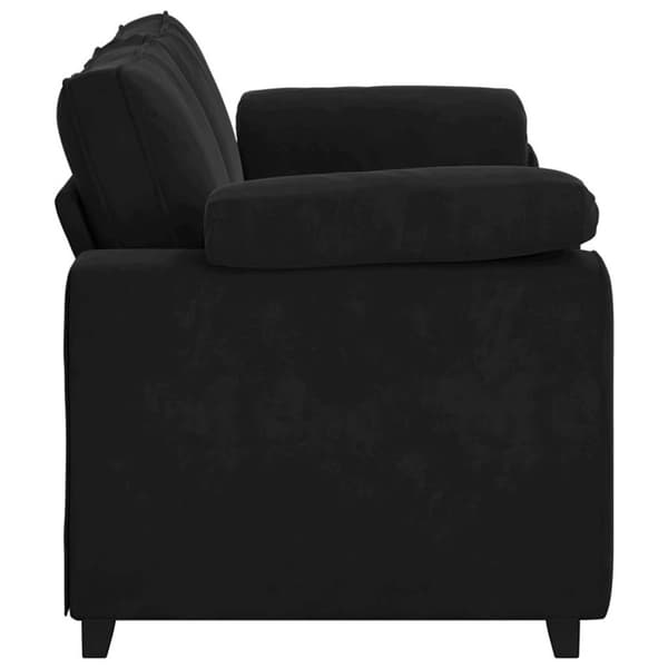 Loveseat soffa svart 180x77x82 cm sammet