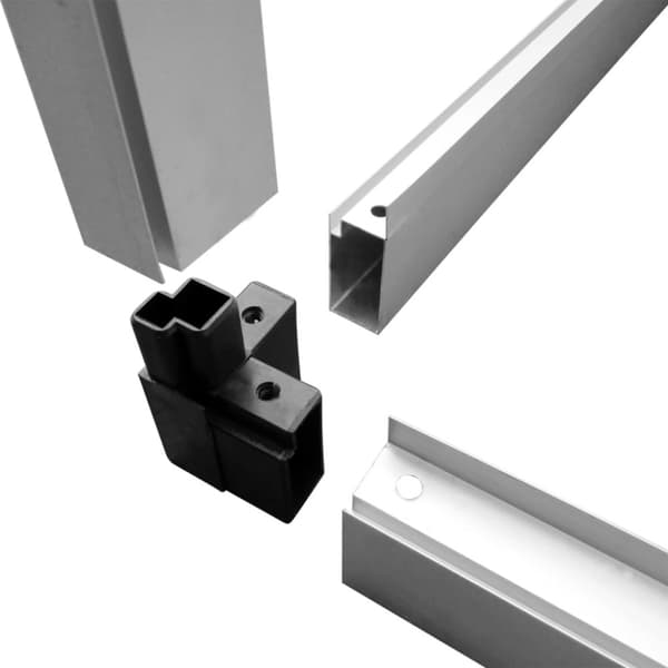Växthus i förstärkt aluminium med basram 4,6 m²