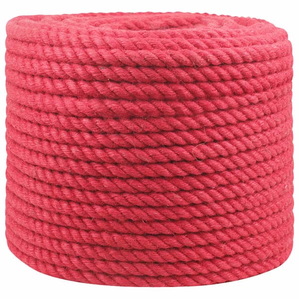 Juterep Röd 100% Tossa jute