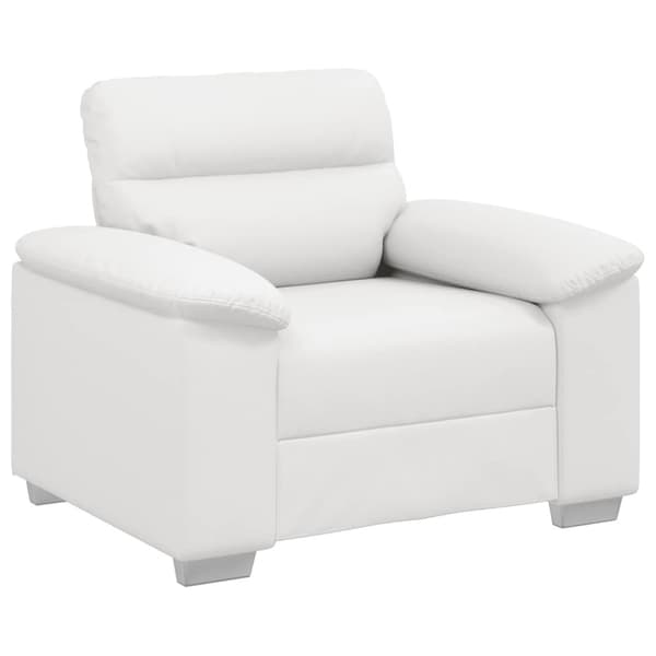 Soffa vit 100x81x84 cm konstläder