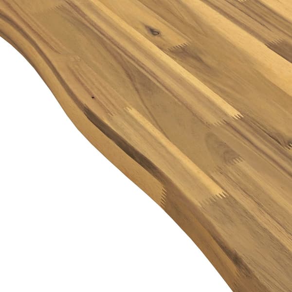 120 x 90 x 75 cm Massivt Akaciaträ Vit och svart Rektangulär