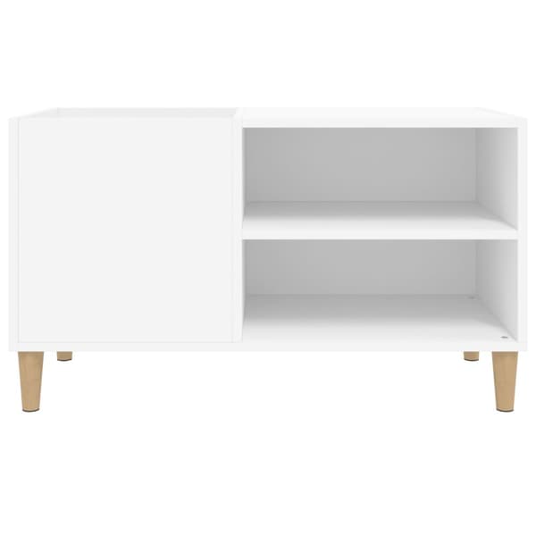 Stereobänk vit 84,5x38x48 cm konstruerat trä