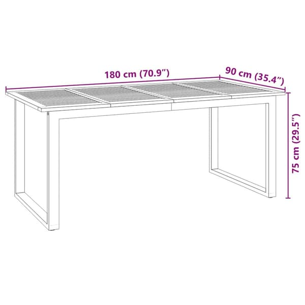 Trädgårdsmöbelset 7 pcs Grå Massivt Akaciaträ