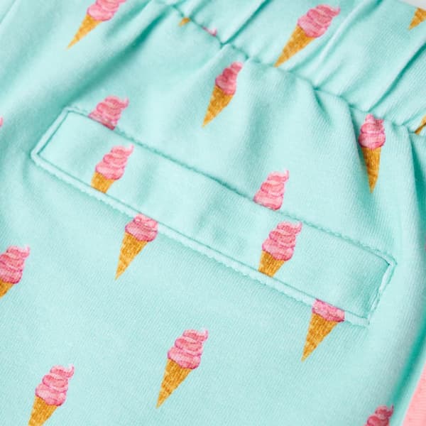 Shorts för barn med snöre ljus mint 104