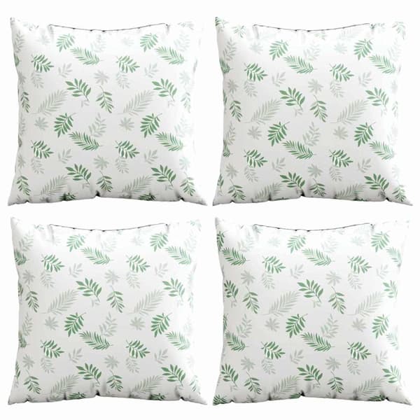 Spridda Kuddar Löv 4 pcs Bladmönster 60 x 60 cm Polyester Tyg