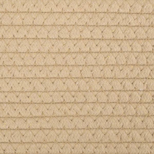 Förvaringskorg beige och vit Ø40x25 cm bomull