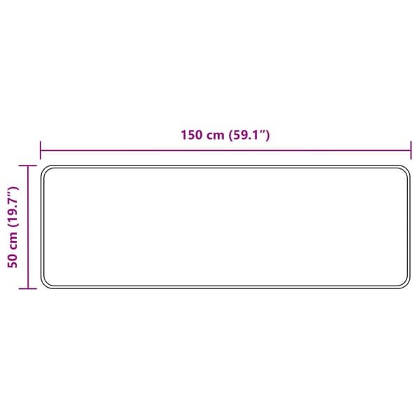 Mattlöpare MARSA Grå 50 x 150 cm Polyester och PVC