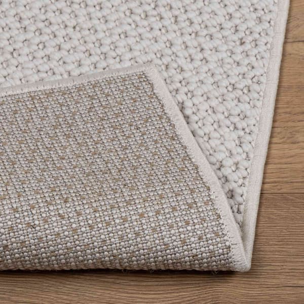 Områdesmattor Rektangulär LUGO Kräm 150 x 80 cm Polyester