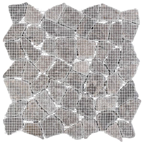 Mosaikplattor Ljusgrå 30 x 30 cm Marmor