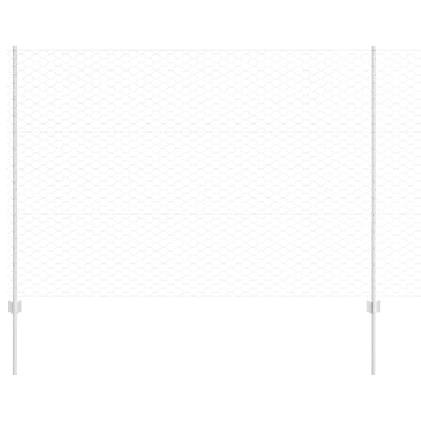 Stängsel med stolpe Silver 1,5 x 25 m Stål