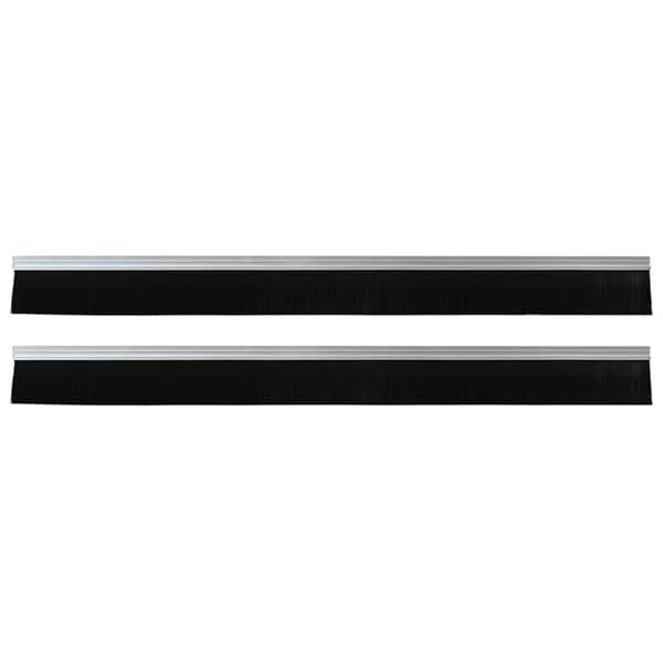 Självhäftande dörrborstlist 2 pcs Silver 100 cm